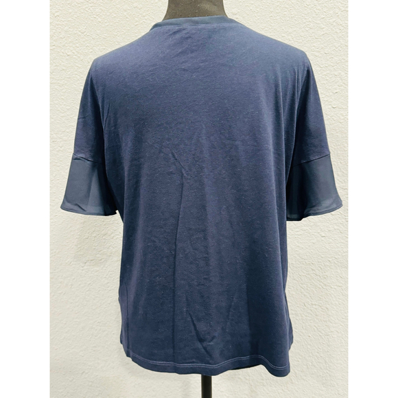 Nautica Women's Navy Blue Short Sleeve Pocket Tee - Size Large - Picture 5 of 8